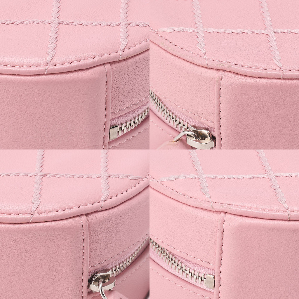 CHANEL Mini Matlasse Cocomark Ultra Stitch Chain Shoulder Lambskin Pink Silver-Tone Hardware, Pre-Owned