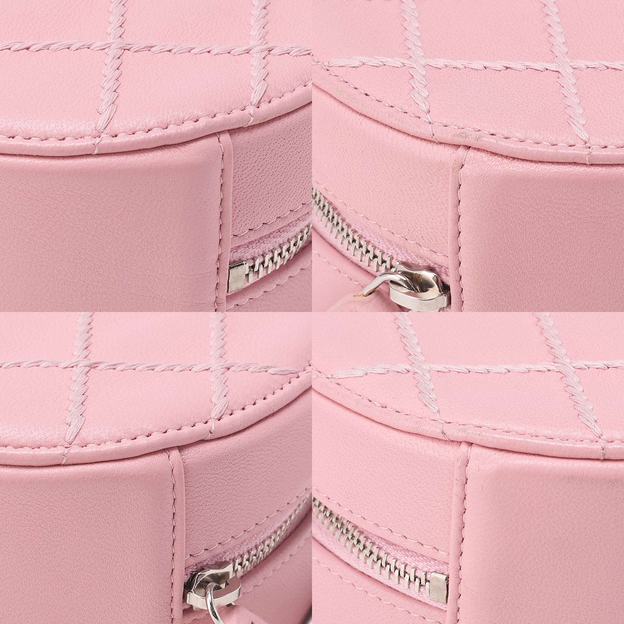 CHANEL Mini Matlasse Cocomark Ultra Stitch Chain Shoulder Lambskin Pink Silver-Tone Hardware, Pre-Owned