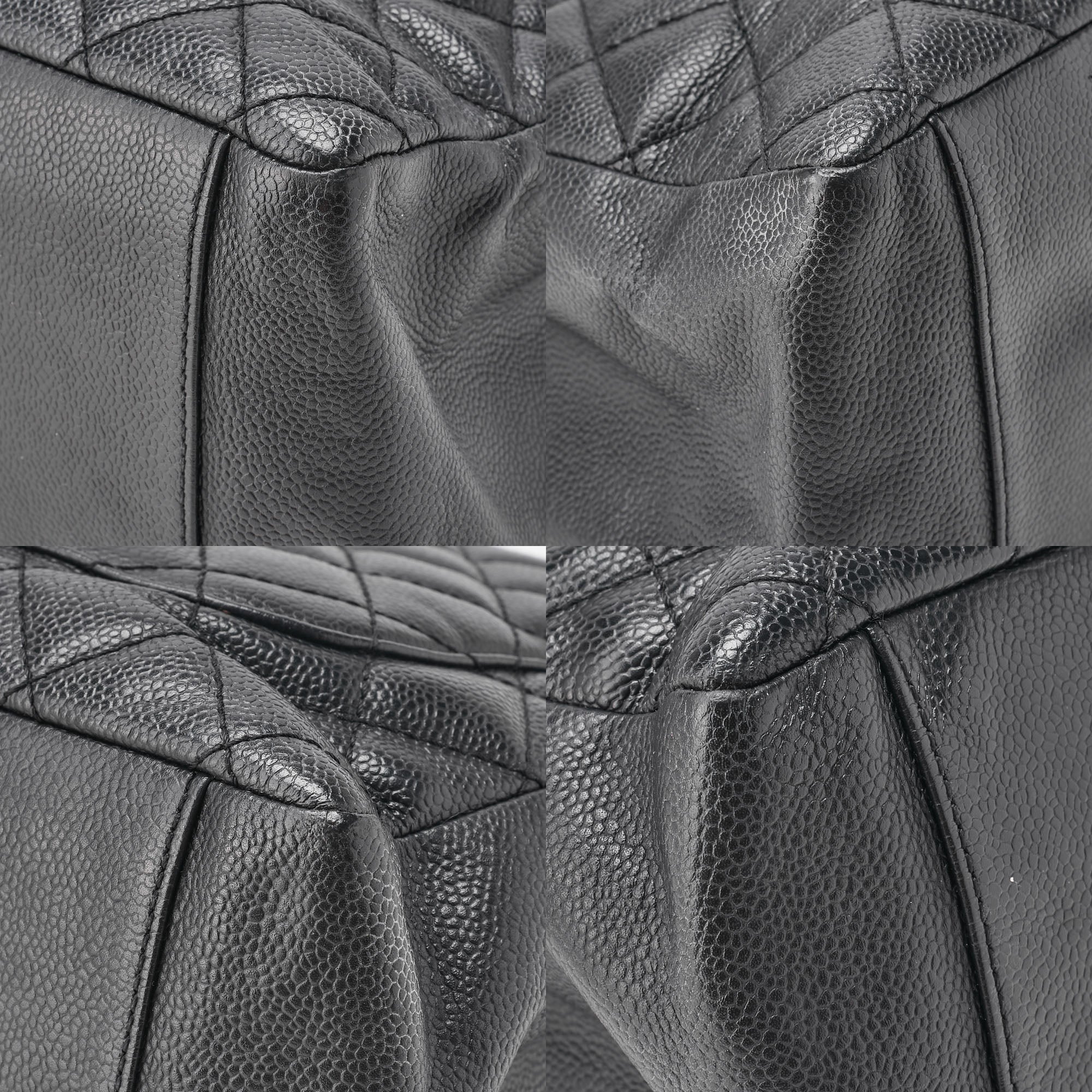 CHANEL Shoulder Bag Matlasse GST Chain Tote Caviskin Black Silver Fittings Women's Bag Brand [Used] [Free Shipping]