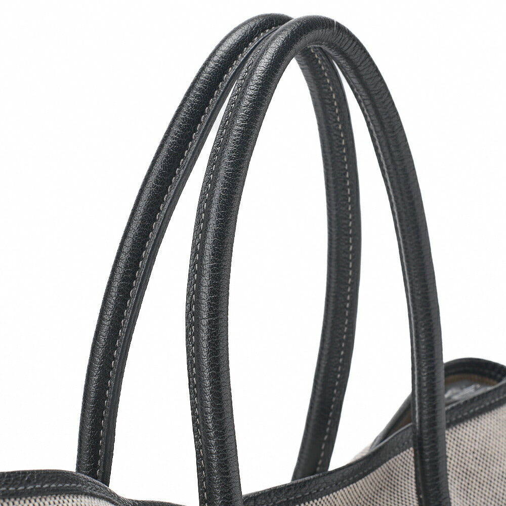 HERMES Garden Party PM Tote Bag to Negonda x Canvas Grey Silver-Tone Hardware, Pre-Owned