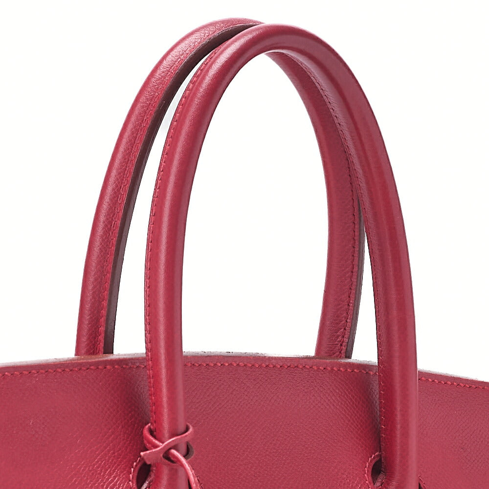 HERMES Birkin 35 Handbag Epson Rouge Casaque Gold-Tone Hardware, Pre-Owned