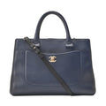 CHANEL Shoulder Bag Tote Bag Neo Executive Caviar Skin Black x Navy Gold-Tone Hardware, Pre-Owned