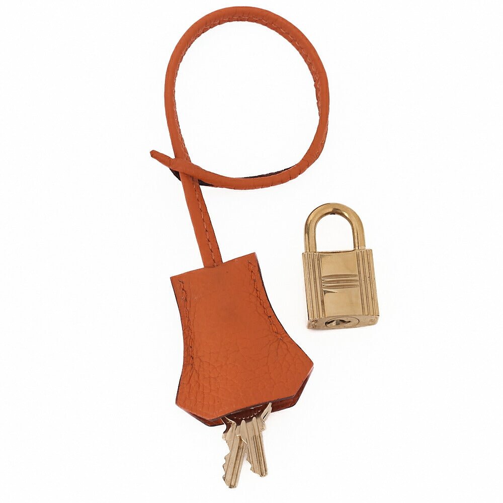 HERMES Birkin 30 Handbag Togo Orange Gold-Tone Hardware, Pre-Owned
