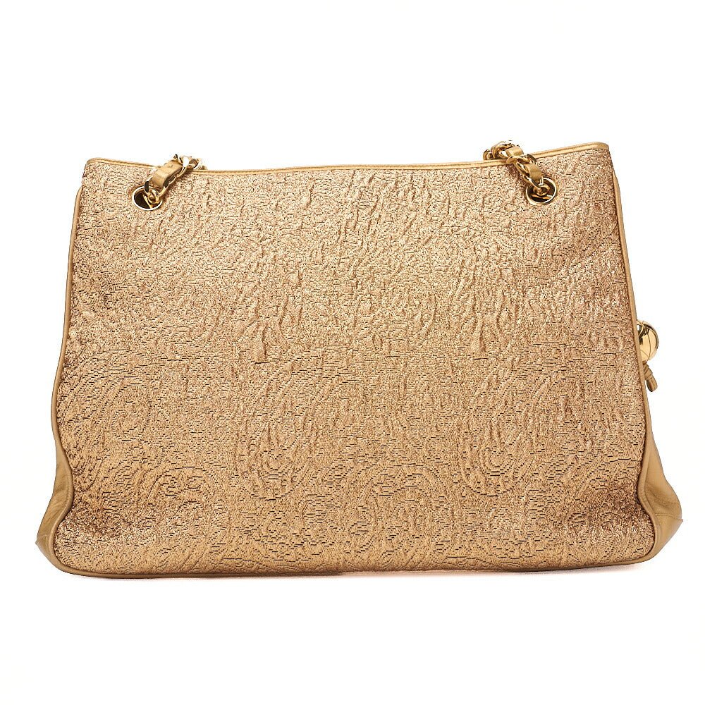CHANEL Chain Shoulder Bag Matelasse Ball Charm Lace x Lambskin Gold-Tone Hardware, Pre-Owned
