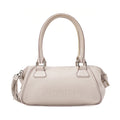 CHANEL Tote Bag Logo Fringe Leather White Silver-Tone Hardware, Pre-Owned