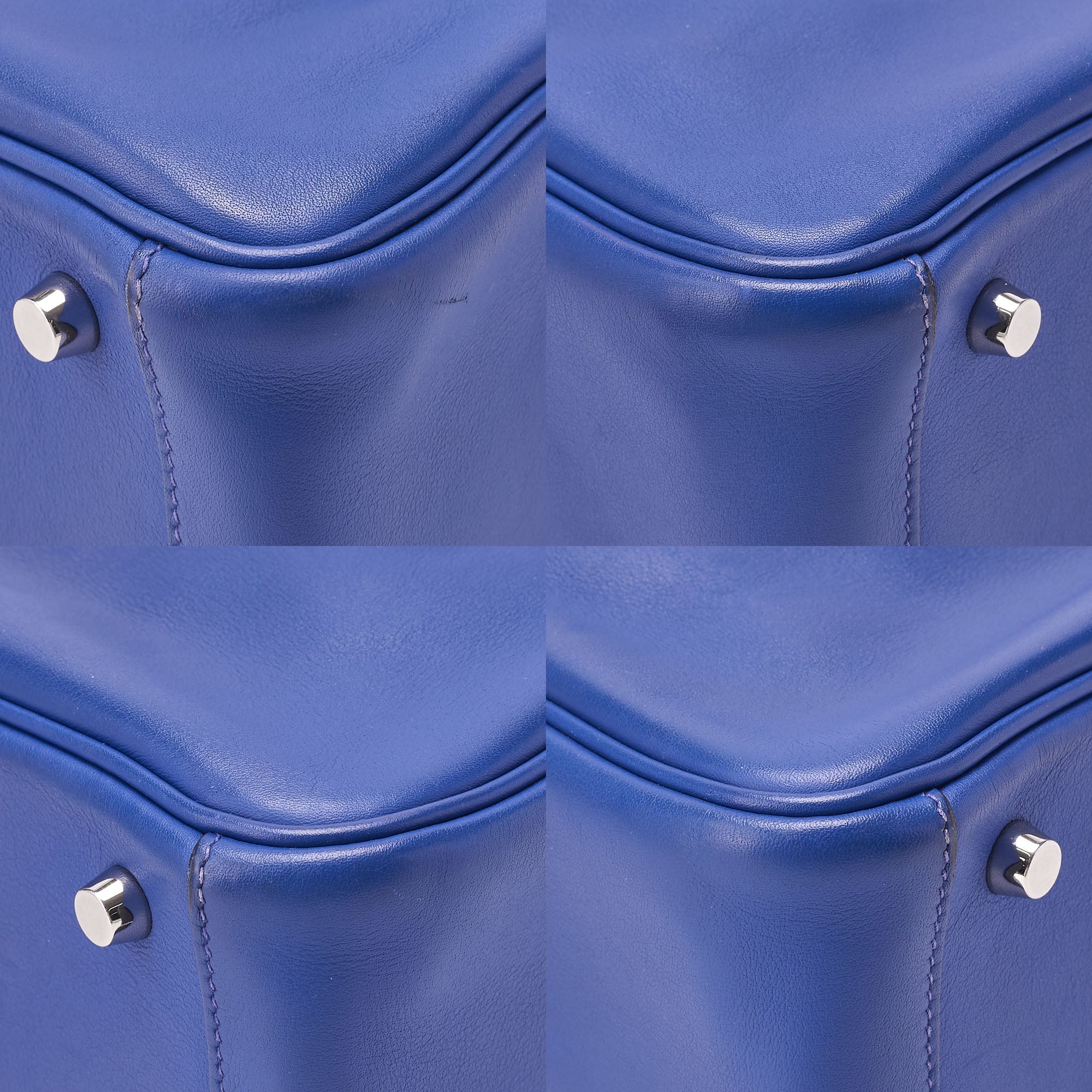 HERMES Shoulder Bag Lindy 26 2way Swift Blue Royale x Bamboo  Silver-Tone Hardware, Pre-Owned