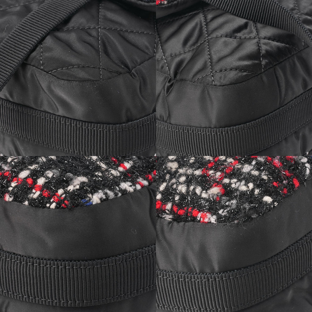 CHANEL Shoulder Bag 2way Matelasse Single Flap Tweed x nylon Black x Multicolor Silver-Tone Hardware, Pre-Owned