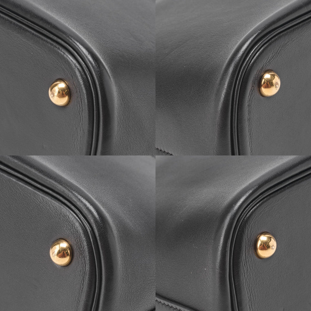 HERMES Boride 31 Handbag Shoulder Bag Gulliver Black Gold-Tone Hardware, Pre-Owned