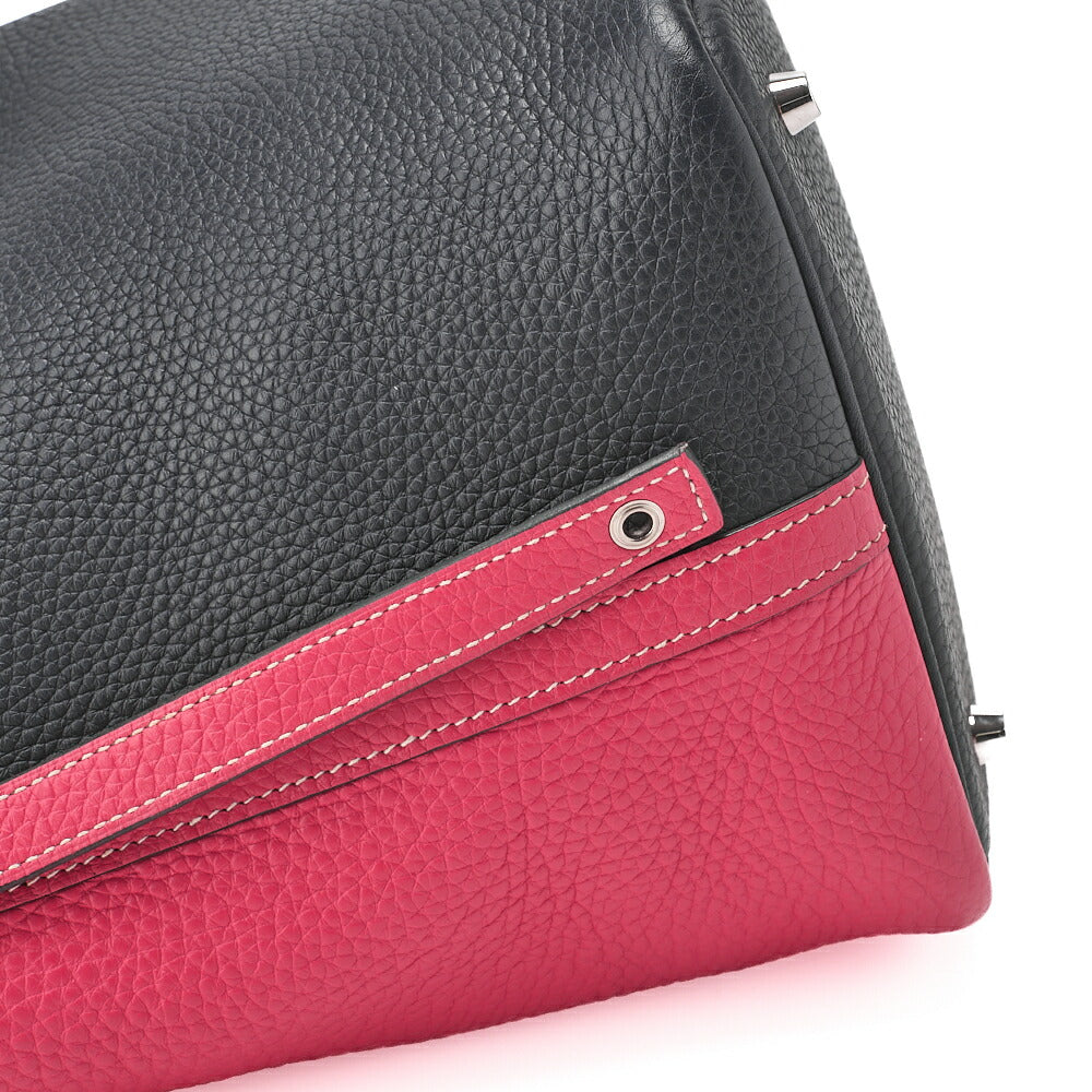 HERMES Picotin Lock MM Handbag Tryon Cl?mence Brunuit x Framboise Silver-Tone Hardware, Pre-Owned