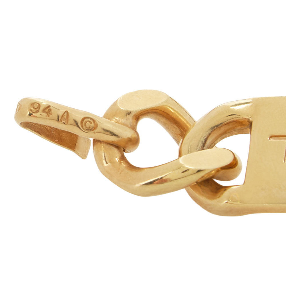 CHANEL Coco Mark Chain Belt 94A GP x Leather Black x Gold Gold-Tone Hardware, Pre-Owned