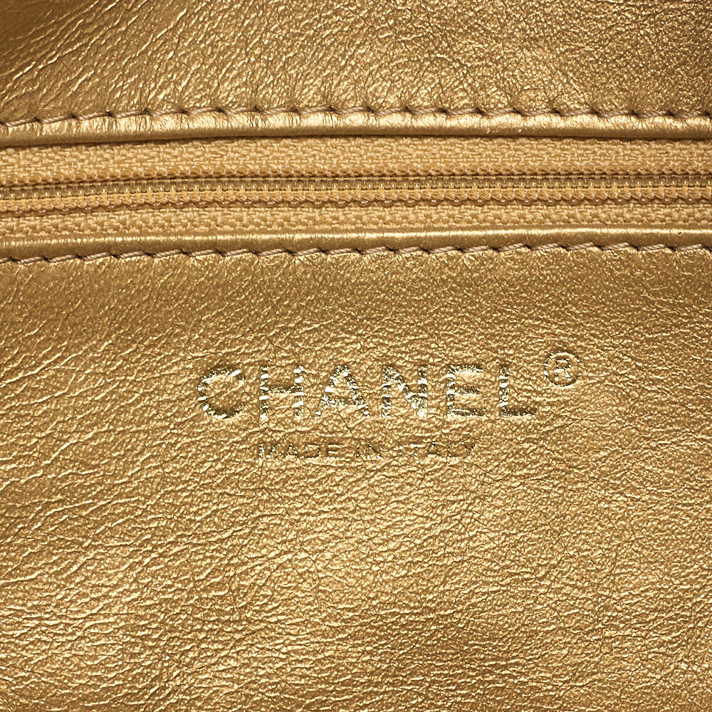 CHANEL Chain Tote Bag Coco Mark Luxury Line Enamel Gold-Tone Hardware, Pre-Owned