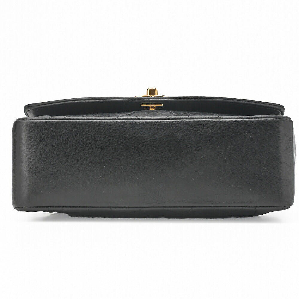 CHANEL Matlasse Diana Flap 22cm Chain Shoulder Lambskin Black Gold-Tone Hardware, Pre-Owned