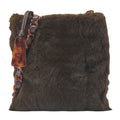 CHANEL Shoulder Bag Fur Logo Charm Tortoiseshell Chain Shoulder Bag Olive black-Tone Hardware, Pre-Owned