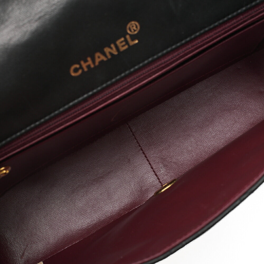 CHANEL Shoulder Bag Matelasse Lambskin Diana 25cm Flap Chain Shoulder Black Gold-Tone Hardware, Pre-Owned