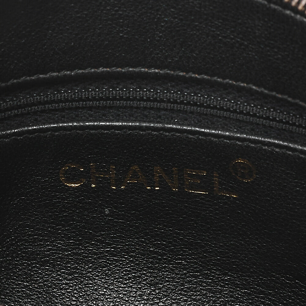 CHANEL Chain Shoulder Bag Matelasse Coco Mark Lambskin Ball Charm Black Gold-Tone Hardware, Pre-Owned