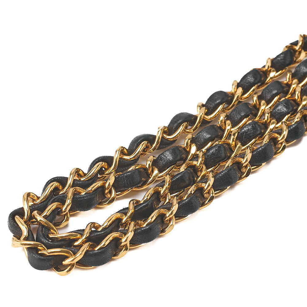 CHANEL Matelasse Diana Flap 23cm Chain Shoulder Lambskin Black Gold-Tone Hardware, Pre-Owned