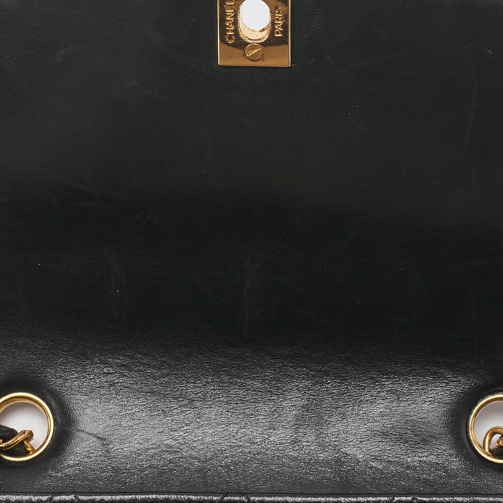 CHANEL Matelasse Diana Flap 23cm Chain Shoulder Lambskin Black Gold-Tone Hardware, Pre-Owned
