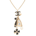 CHANEL Cocomark Icon 12A Necklace GP x  Faux Pearl Gold Gold-Tone Hardware, Pre-Owned