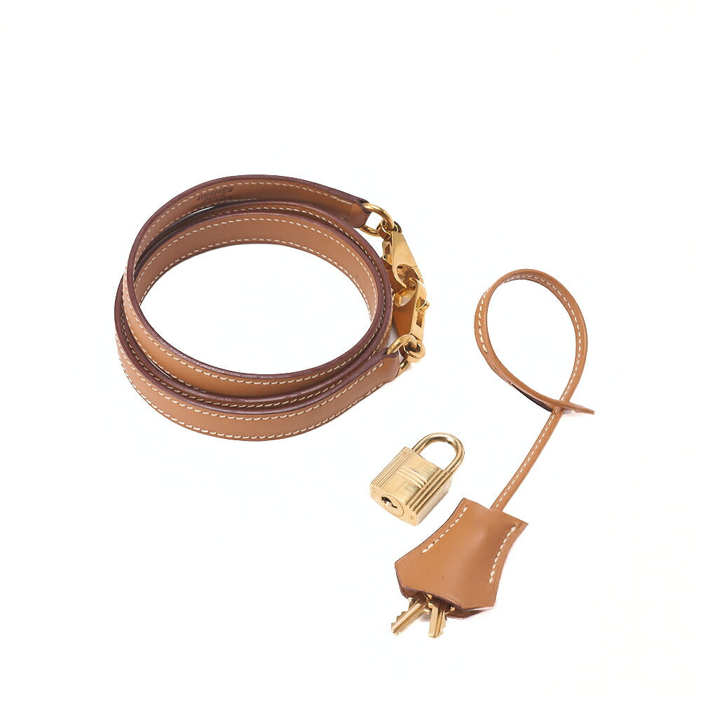 HERMES Boride 31 Handbag Shoulder Bag Chamonix Natural Gold-Tone Hardware, Pre-Owned