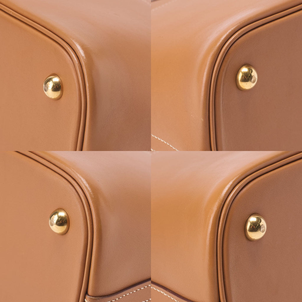 HERMES Boride 31 Handbag Shoulder Bag Chamonix Natural Gold-Tone Hardware, Pre-Owned