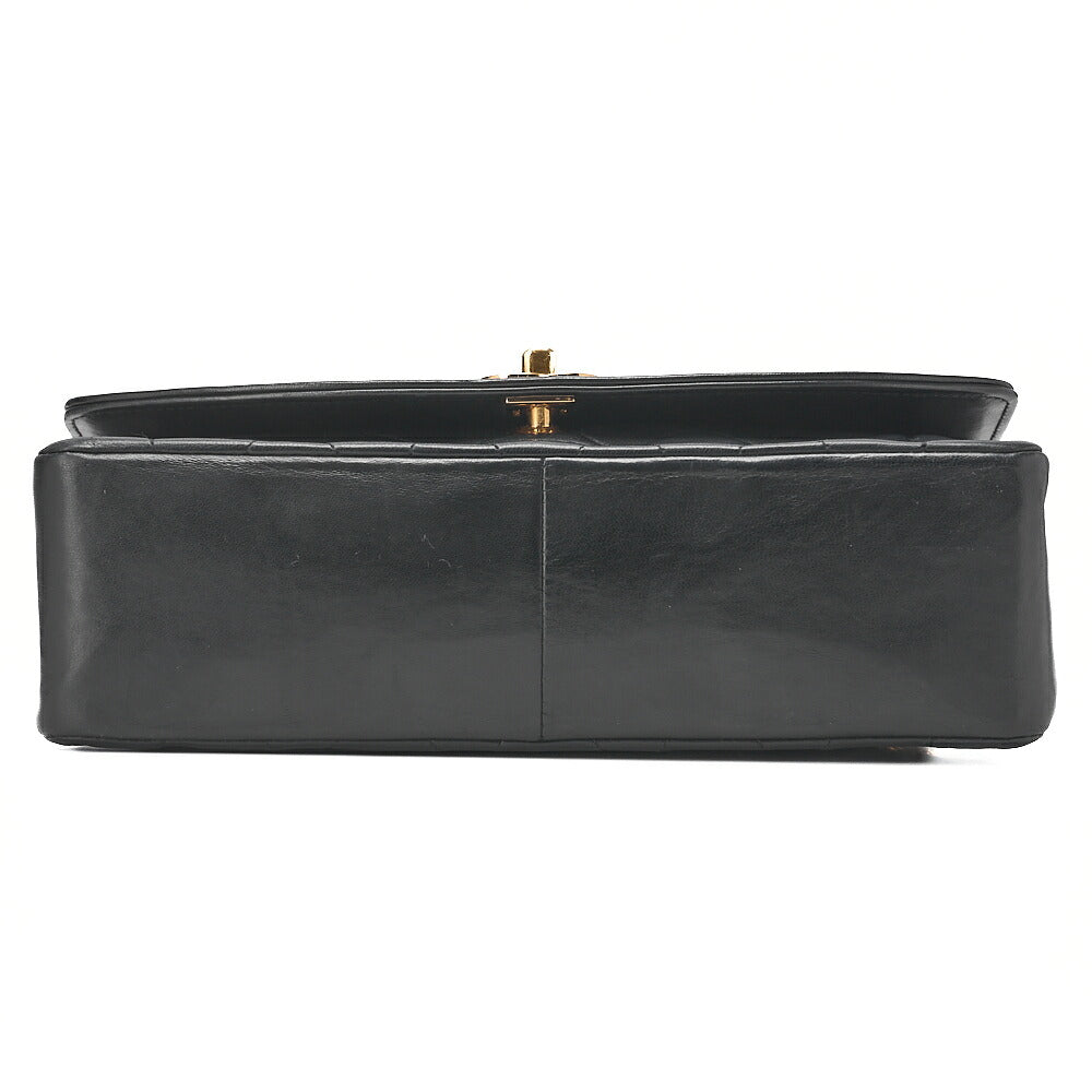 CHANEL Matelasse Diana Flap 24cm Chain Shoulder Lambskin Black Gold-Tone Hardware, Pre-Owned