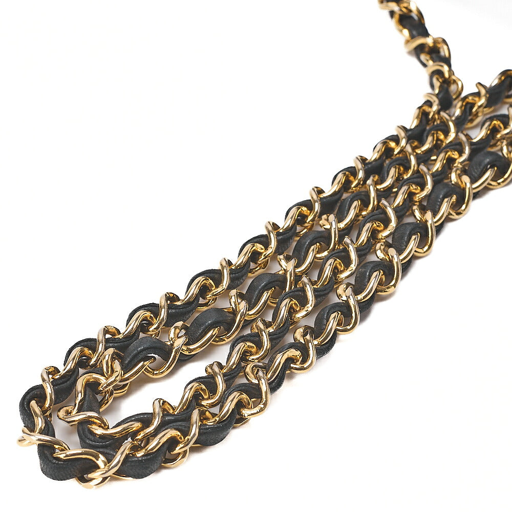 CHANEL Matelasse Diana Flap 24cm Chain Shoulder Lambskin Black Gold-Tone Hardware, Pre-Owned
