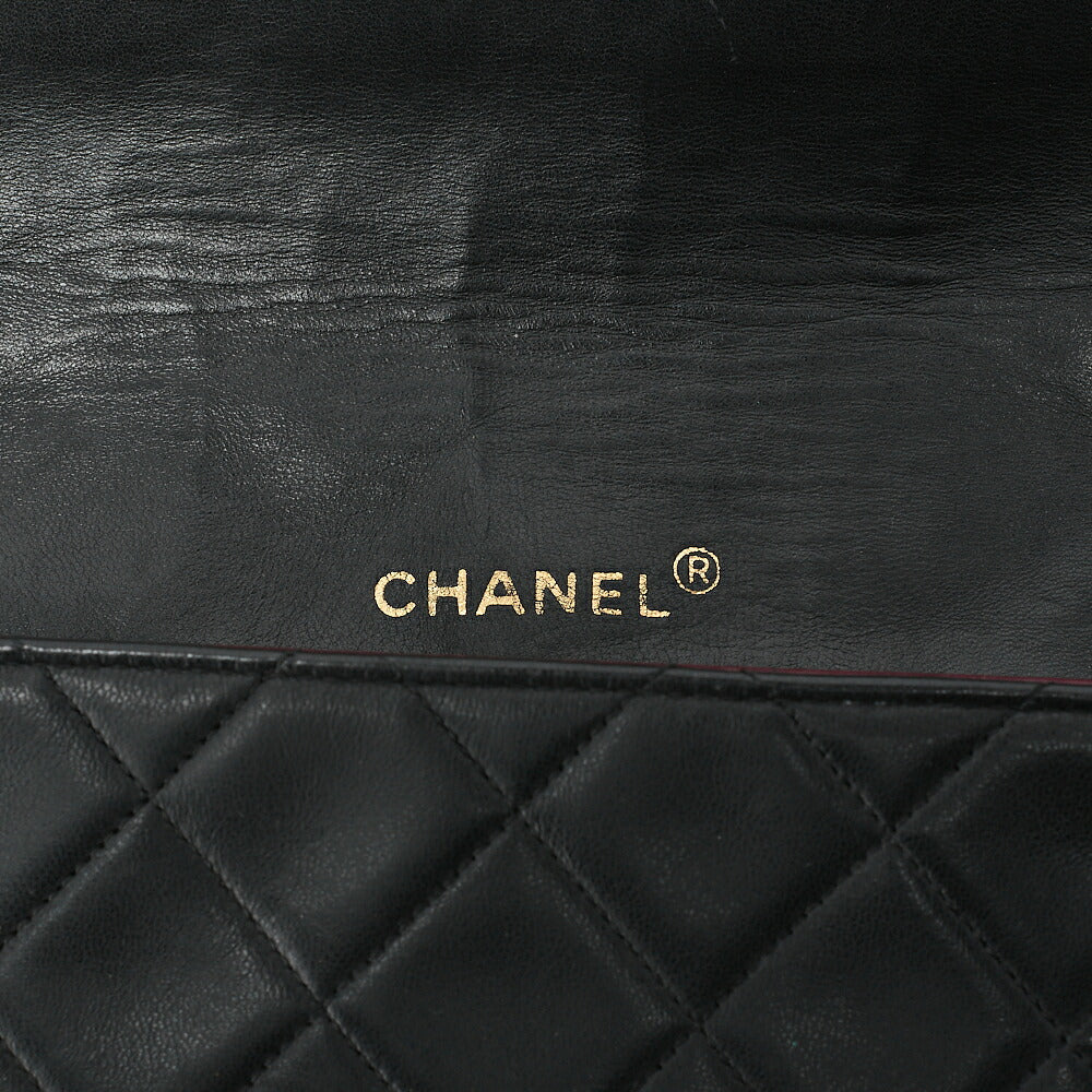 CHANEL Matelasse Diana Flap 24cm Chain Shoulder Lambskin Black Gold-Tone Hardware, Pre-Owned