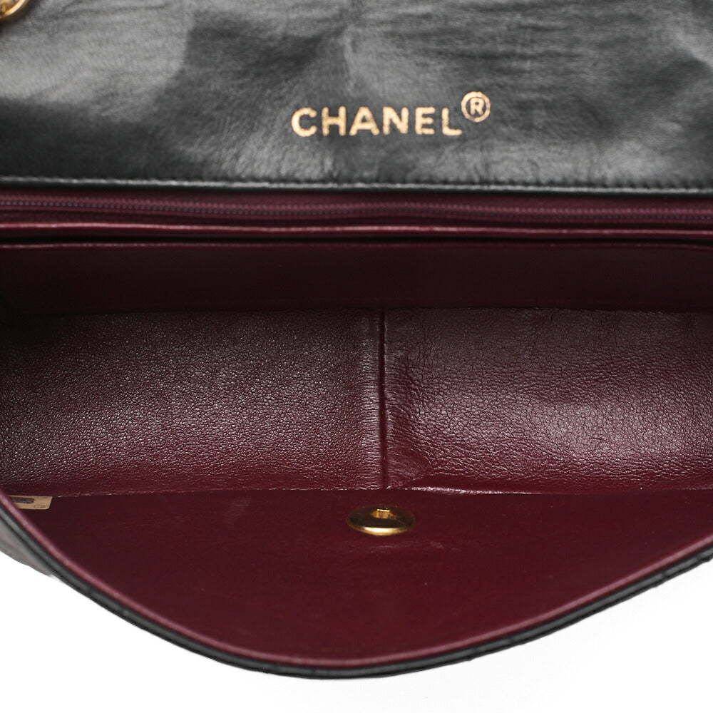 CHANEL Matelasse Diana Flap 24cm Chain Shoulder Lambskin Black Gold-Tone Hardware, Pre-Owned