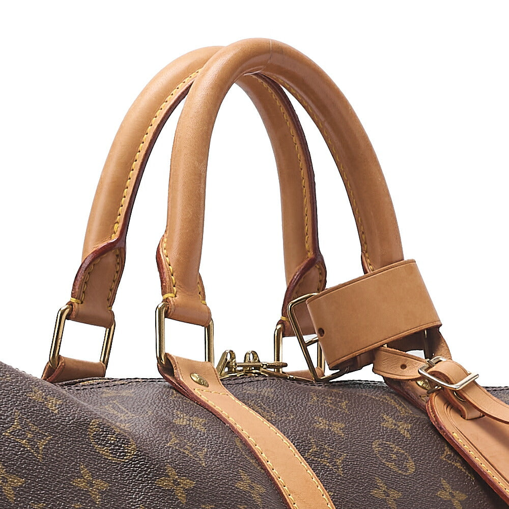 LOUIS VUITTON Louis Vuitton Monogram Keepol  50 Boston Bag M41416 Brown Gold-Tone Hardware, Pre-Owned