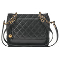 CHANEL Shoulder Bag Tote Bag Caviar Skin Matelasse Ball Charm Black  Gold-Tone Hardware, Pre-Owned