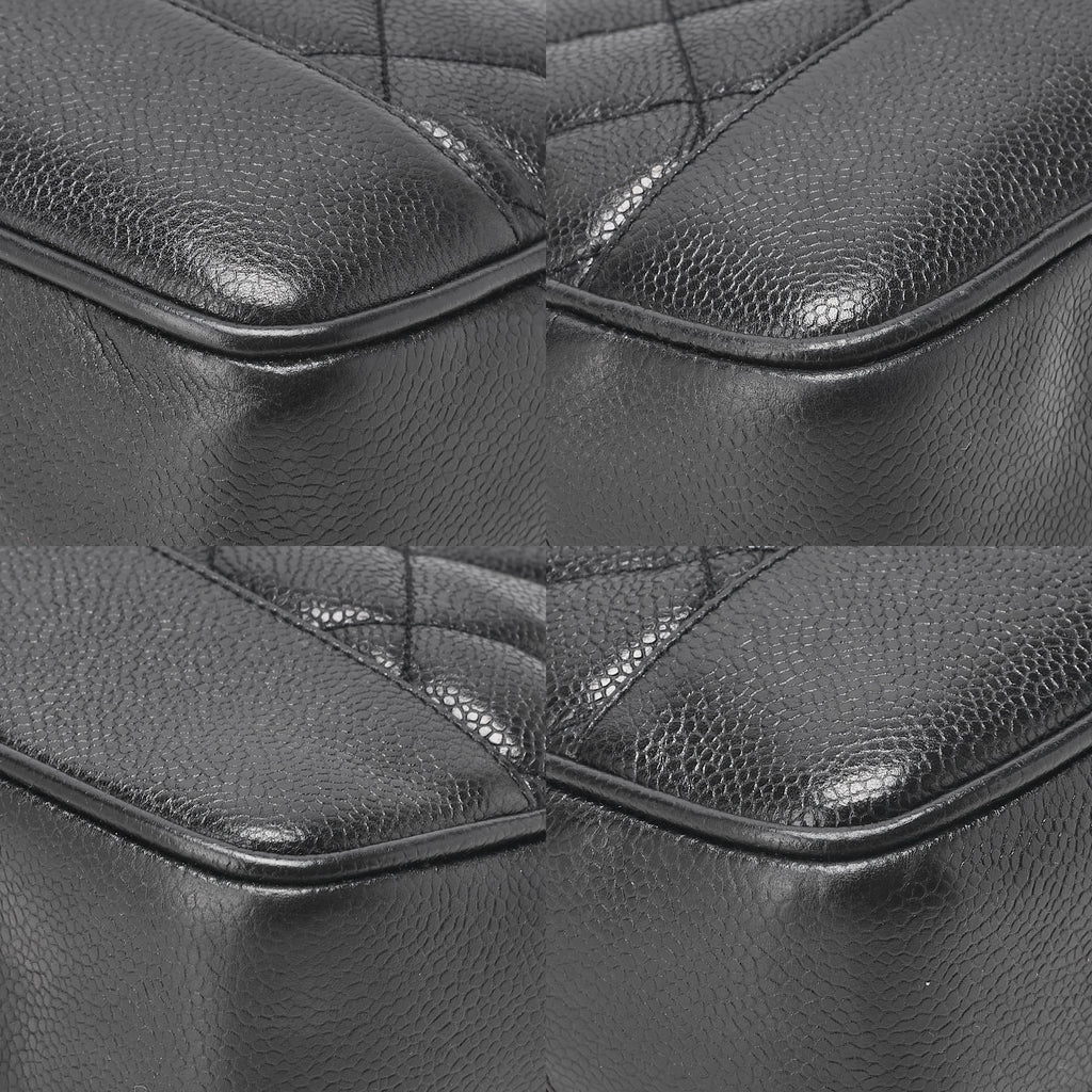 CHANEL Shoulder Bag Tote Bag Caviar Skin Matelasse Ball Charm Black  Gold-Tone Hardware, Pre-Owned