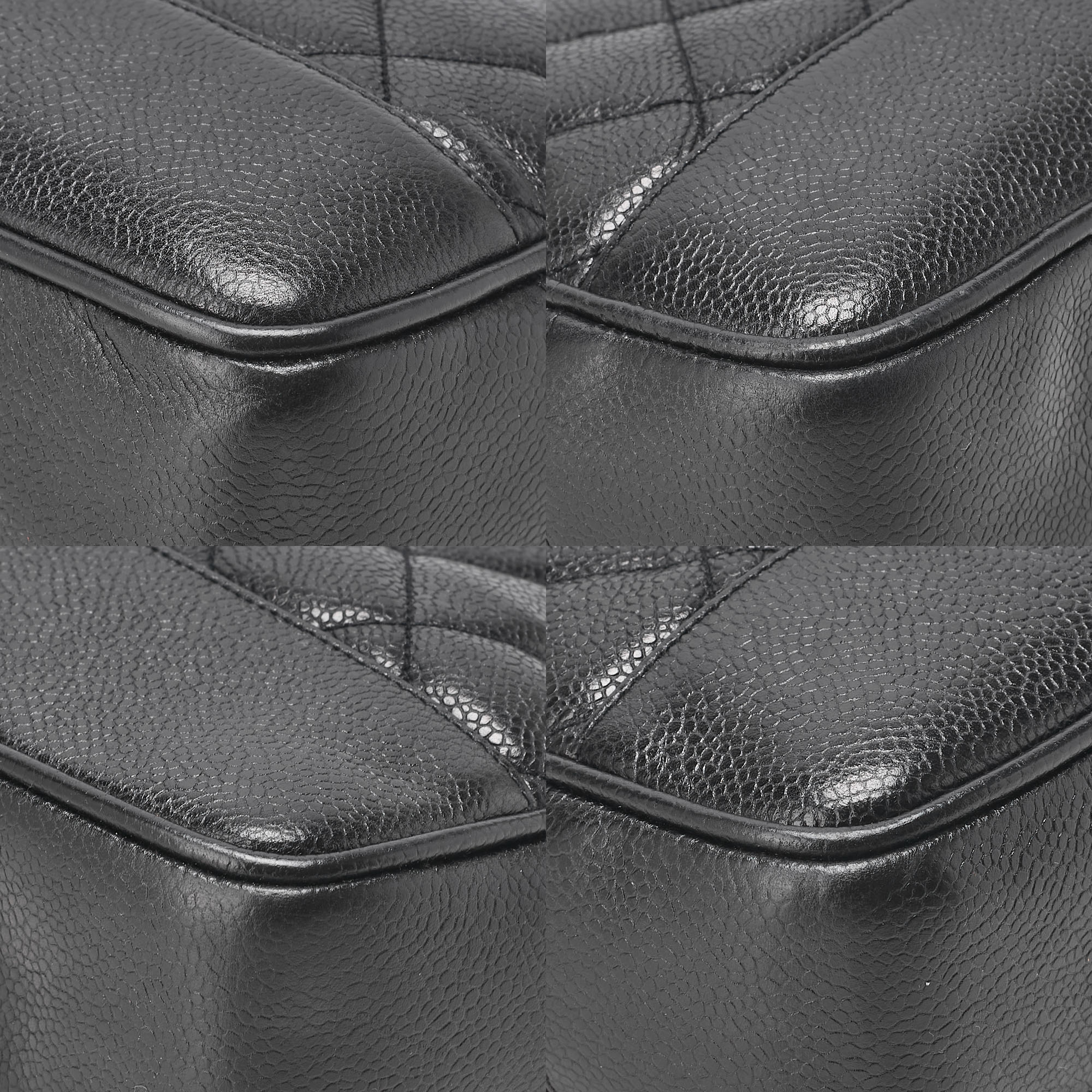 CHANEL Shoulder Bag Tote Bag Caviar Skin Matelasse Ball Charm Black  Gold-Tone Hardware, Pre-Owned