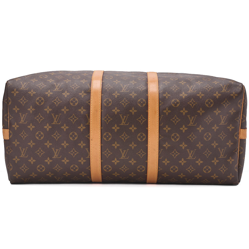 LOUIS VUITTON Louis Vuitton Monogram Keepol Handi?re 55 Boston Bag M12634 Brown Gold-Tone Hardware, Pre-Owned