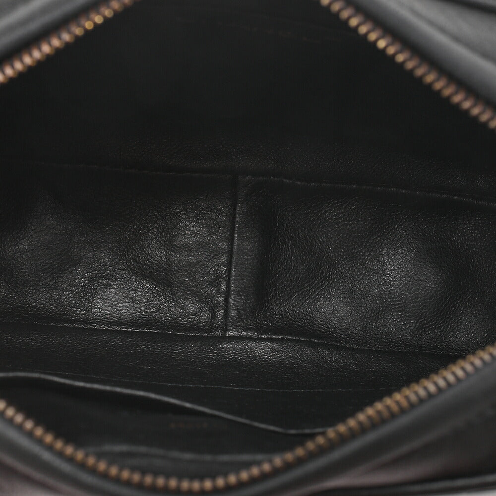 CHANEL Matelasse Logo Charm Camera Back Shoulder Bag Lambskin Black Gold-Tone Hardware, Pre-Owned
