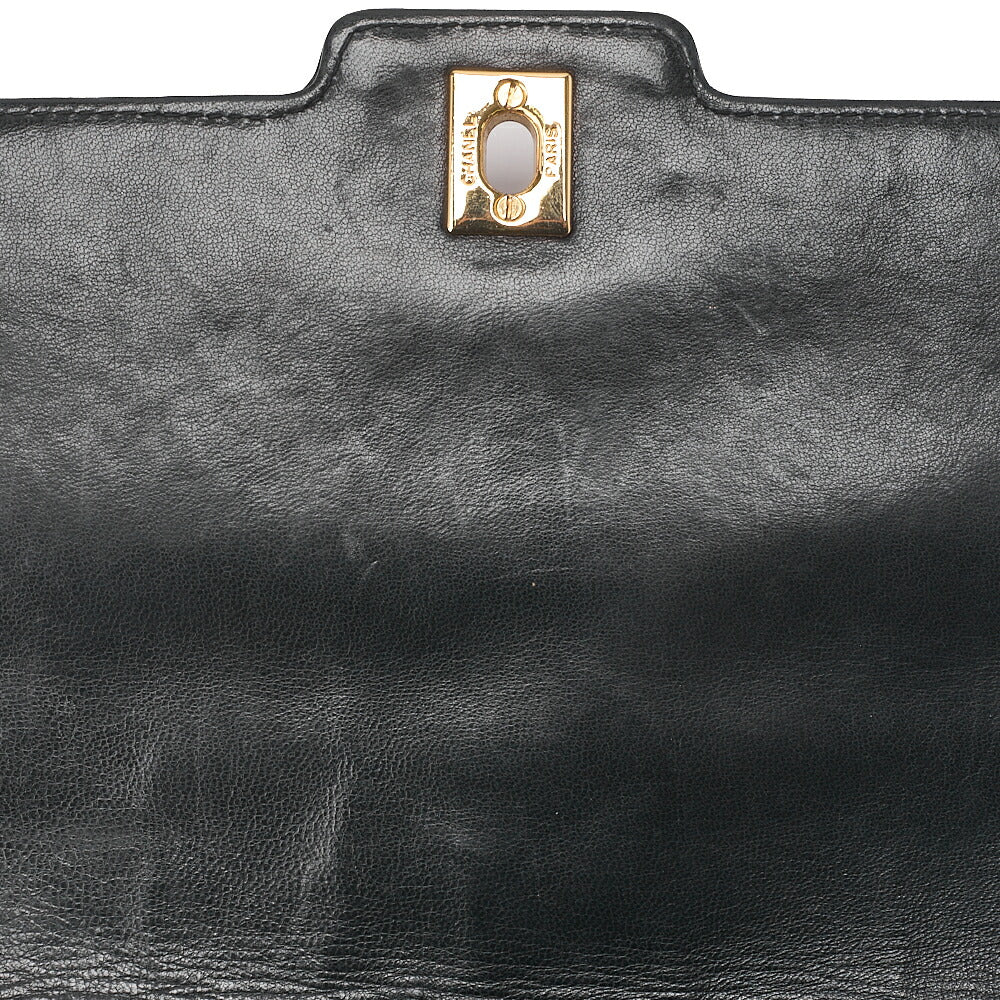 CHANEL Matelasse Diana Flap 25cm Chain Shoulder Lambskin Black Gold-Tone Hardware, Pre-Owned
