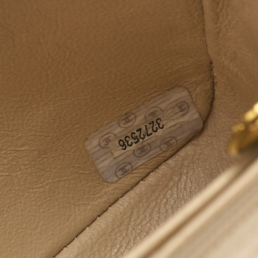 CHANEL Matelasse Diana Flap 25cm Chain Shoulder Lambskin Beige Gold-Tone Hardware, Pre-Owned
