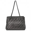 CHANEL Vintage Calf Luxury Line Big Coco Mark Chain Tote Black-Tone Hardware, Pre-Owned