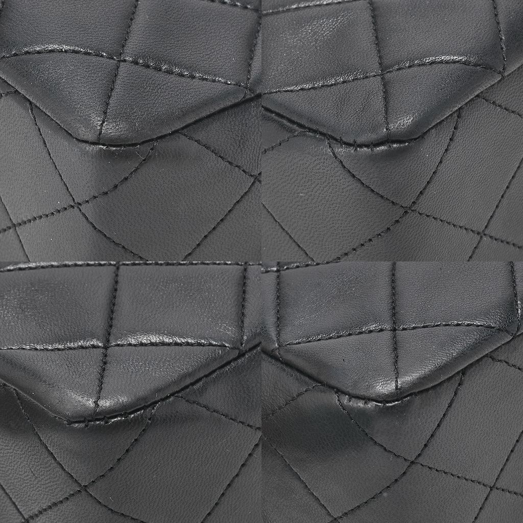 CHANEL Matelasse 20cm Turnlock Chain Shoulder Lambskin Black Gold-Tone Hardware, Pre-Owned