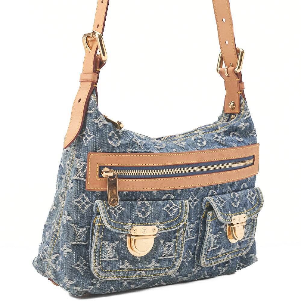 LOUIS VUITTON Monogram Monogram Denim Buggy PM M95049 Gold-Tone Hardware, Pre-Owned