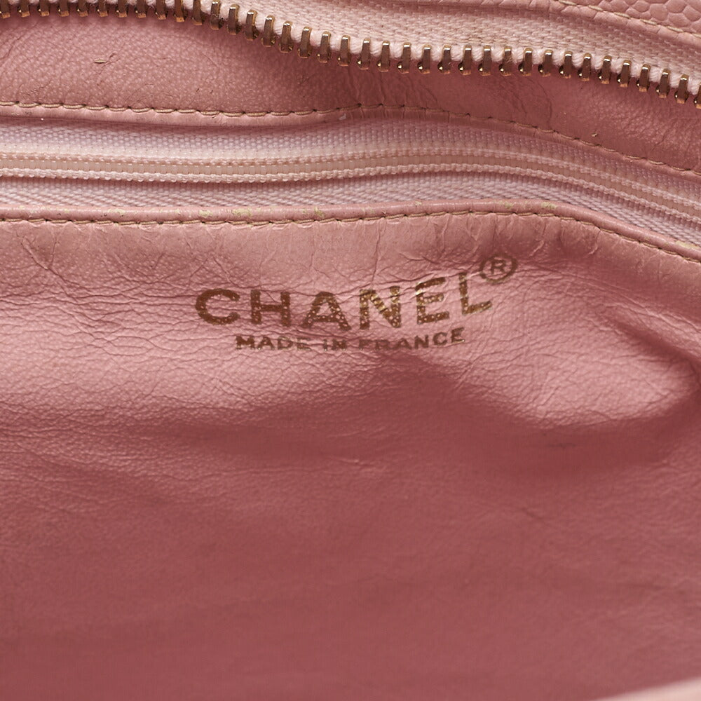 CHANEL Matelasse Reprint Tote Caviar Skin Pink Gold-Tone Hardware, Pre-Owned