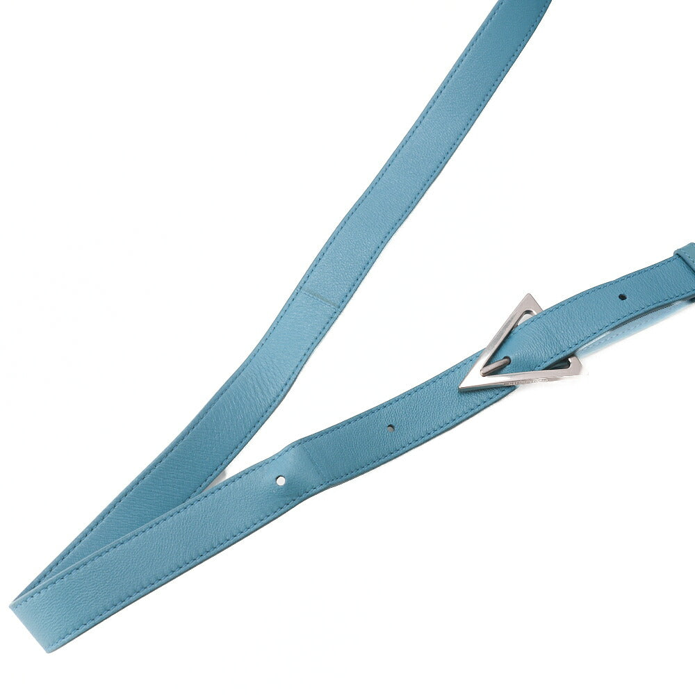 BOTTEGA VENETA Intrecciato Lambskin Padette Cassette Shoulder Back Light Blue Silver-Tone Hardware, Pre-Owned