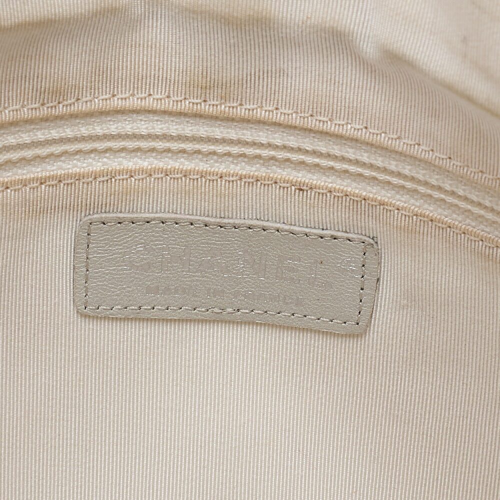 CHANEL Caviar Skin Matelasse Coco Mark One Shoulder Champagne Gold Silver Fittings Brand [Used] [Free Shipping]
