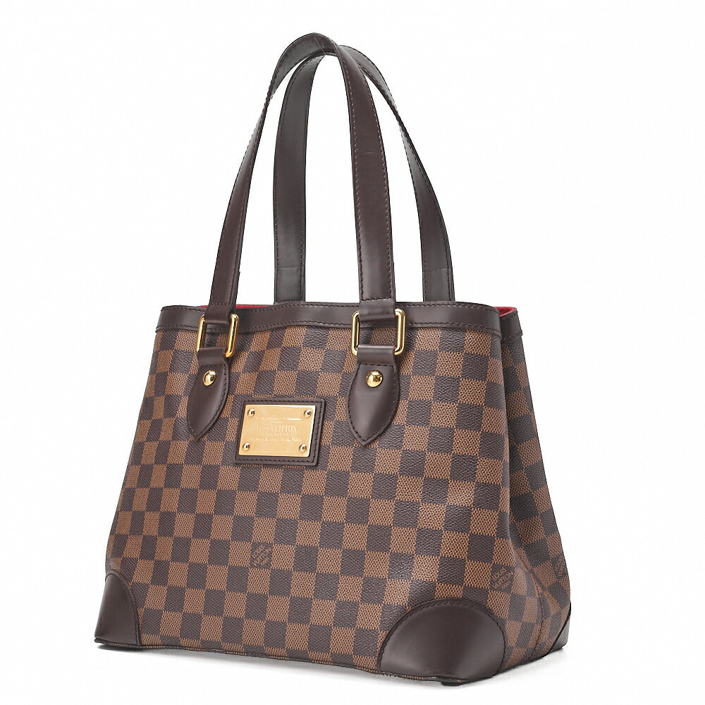 LOUIS VUITTON Louis Vuitton Damier Hampstead PM Tote Bag N51205 Brown Gold-Tone Hardware, Pre-Owned