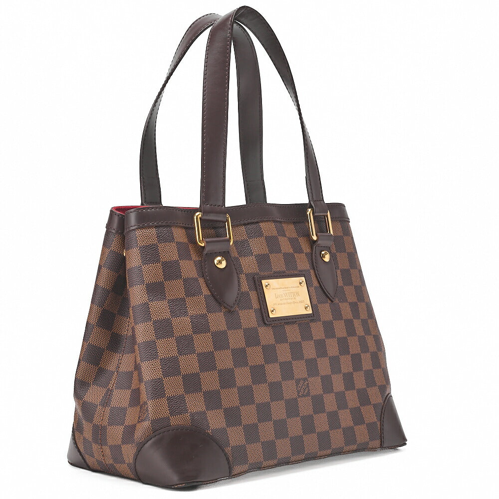 LOUIS VUITTON Louis Vuitton Damier Hampstead PM Tote Bag N51205 Brown Gold-Tone Hardware, Pre-Owned
