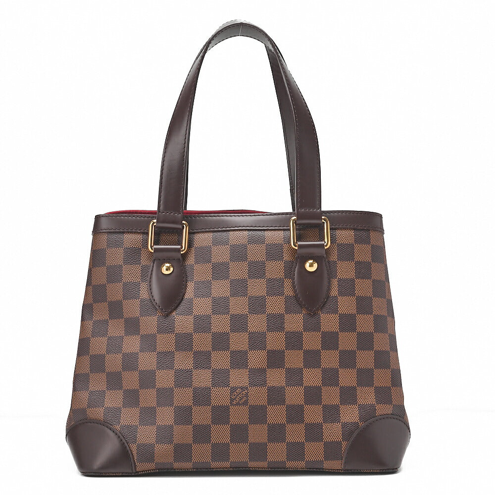 LOUIS VUITTON Louis Vuitton Damier Hampstead PM Tote Bag N51205 Brown Gold-Tone Hardware, Pre-Owned