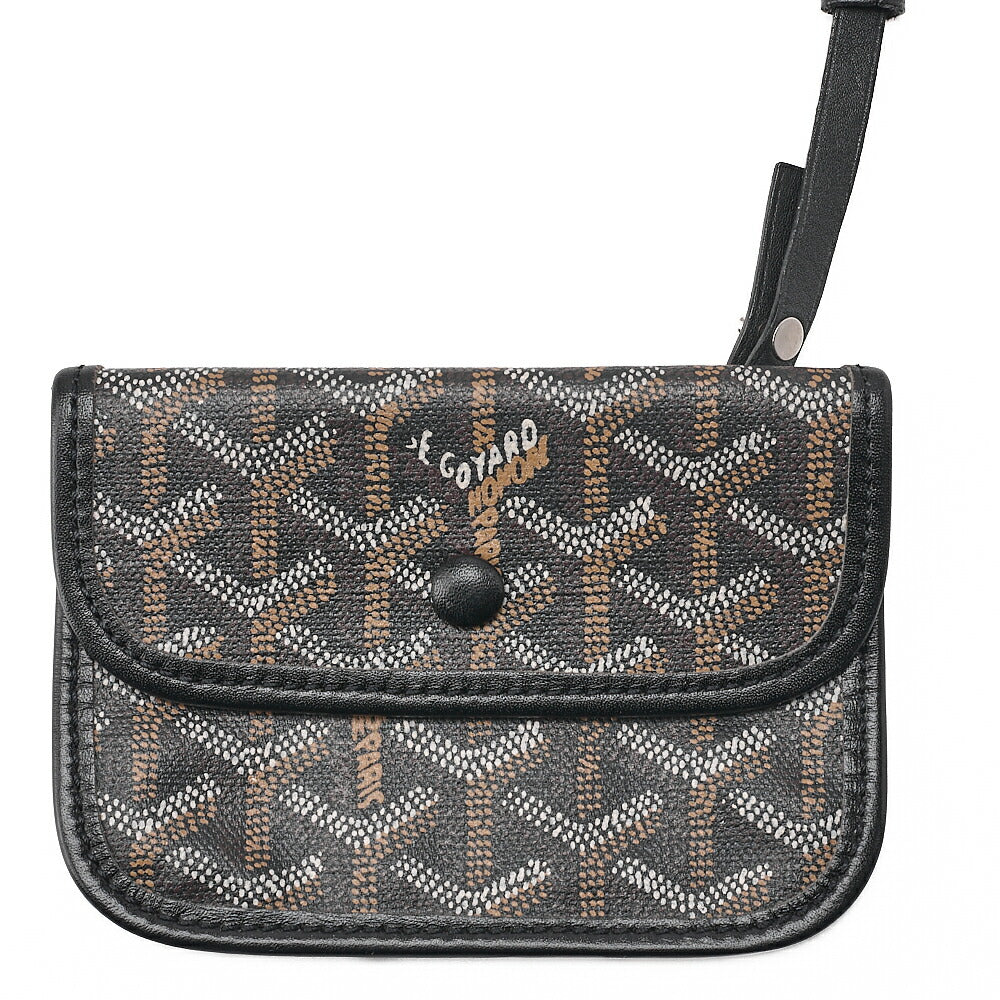 GOYARD Anjumini Tote Bag Coated Canvas Black Silver-Tone Hardware, Pre-Owned