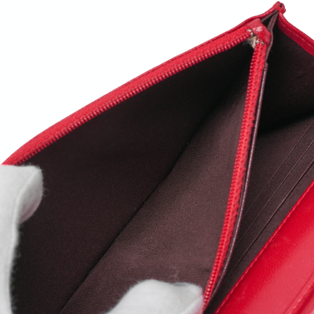 CHANEL Mademoiselle Chain Wallet Lambskin Red Silver-Tone Hardware, Pre-Owned