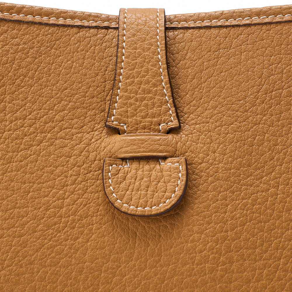 HERMES Evelyn GM Shoulder Bag Ardennes Natural Gold-Tone Hardware, Pre-Owned