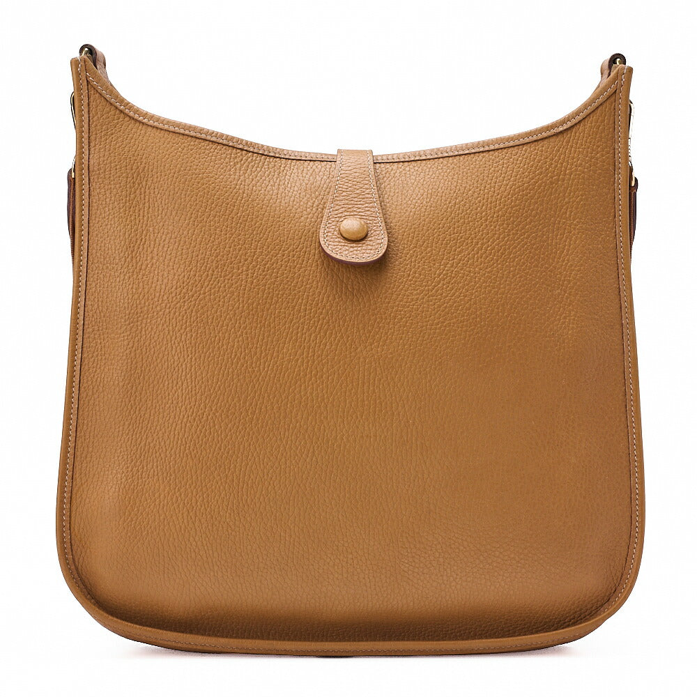 HERMES Evelyn GM Shoulder Bag Ardennes Gold Gold-Tone Hardware, Pre-Owned