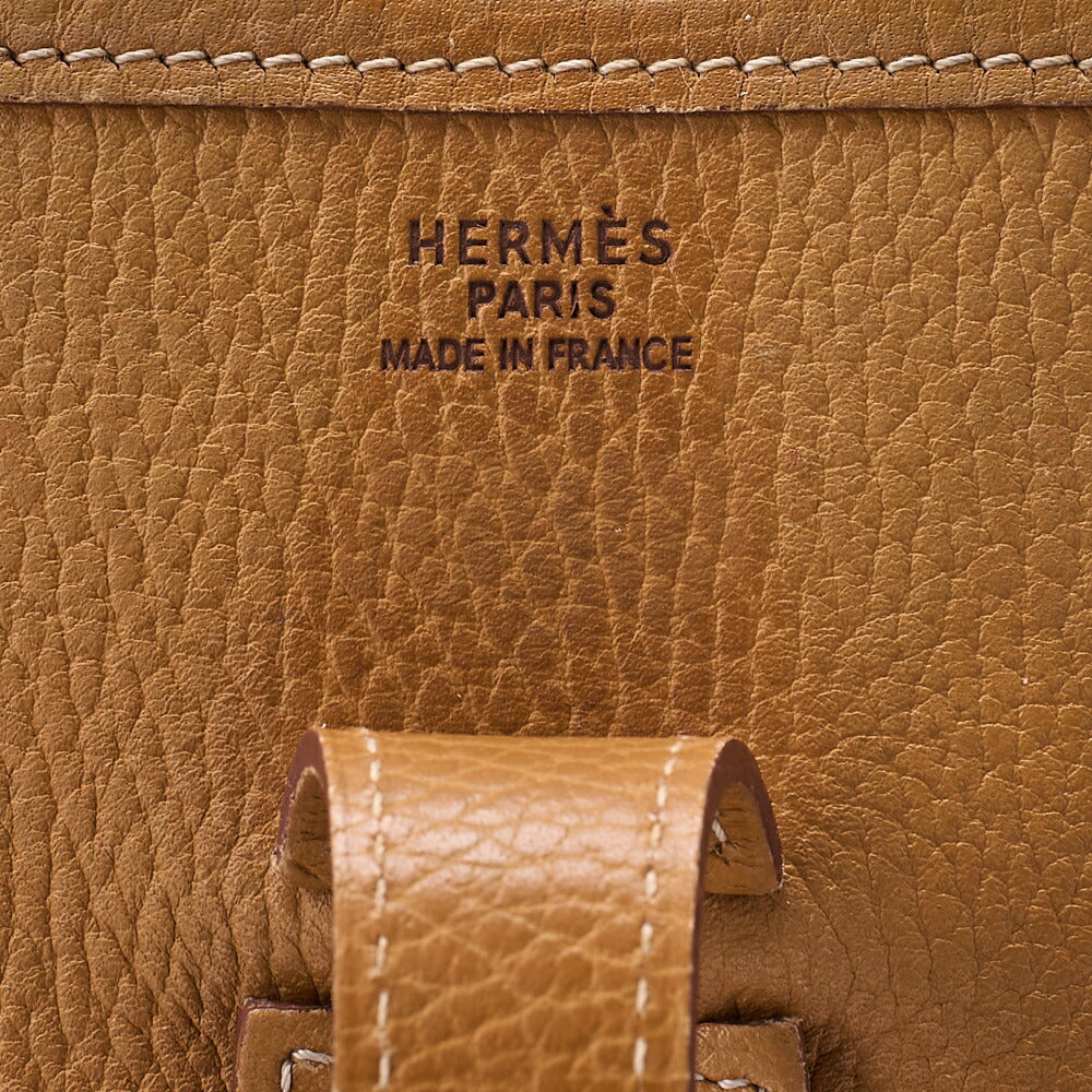 HERMES Evelyn GM Shoulder Bag Ardennes Gold Gold-Tone Hardware, Pre-Owned